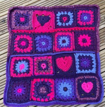 UCU colours mini crochet blanket