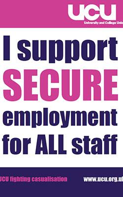 UCU supports secure employment for all staff